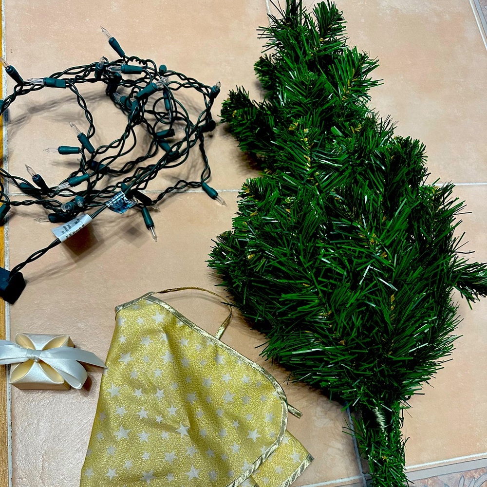 Retired American Girl Doll Christmas Tree and Accessories